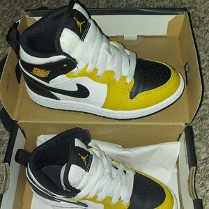 Jordan Kids' Sneakers in Black, White, and Yellow